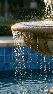 Sunlit UCLA Fountain