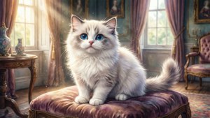 Sunlit Velvet Cat