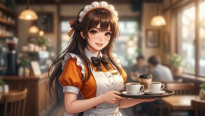 Sunlit Waitress