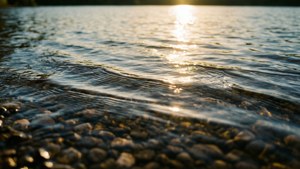 Sunlit Water Ripples