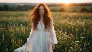 Sunlit Wildflower Portrait