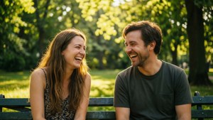 Sunny Bench Laughter