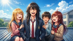 Sunny Rooftop Friends