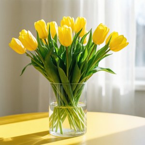 Sunny Yellow Tulips