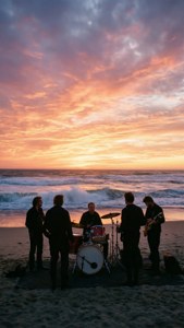 Sunrise Beach Silhouettes