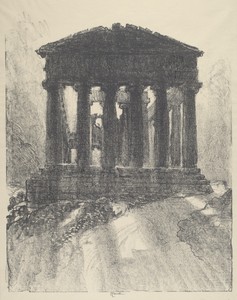 Sunrise Behind Temple of Concord, Girgenti