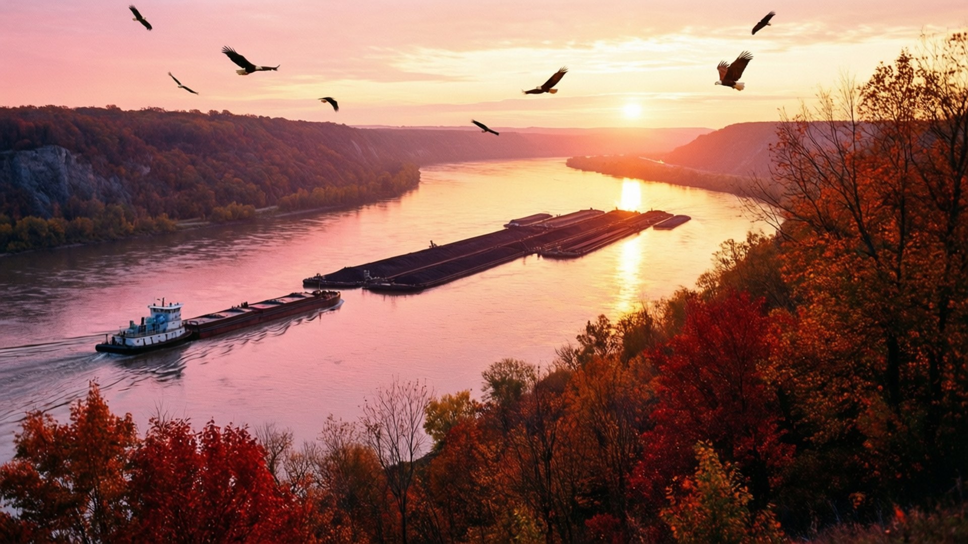 Sunrise Bluff View by Wallpapers.art Studio