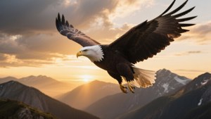 Sunrise Eagle Soaring