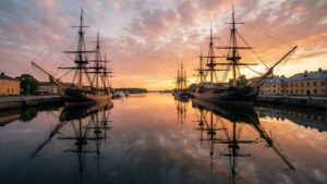 Sunrise Harbor Panorama