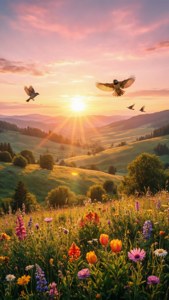 Sunrise in the Hills