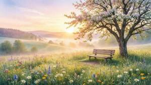 Sunrise Meadow Serenity