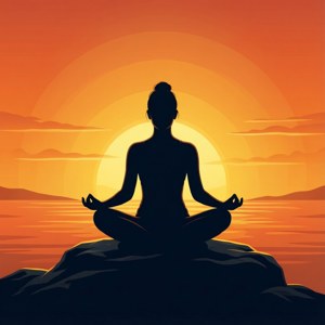 Sunrise Meditation Silhouette