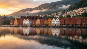 Sunrise Over Bryggen