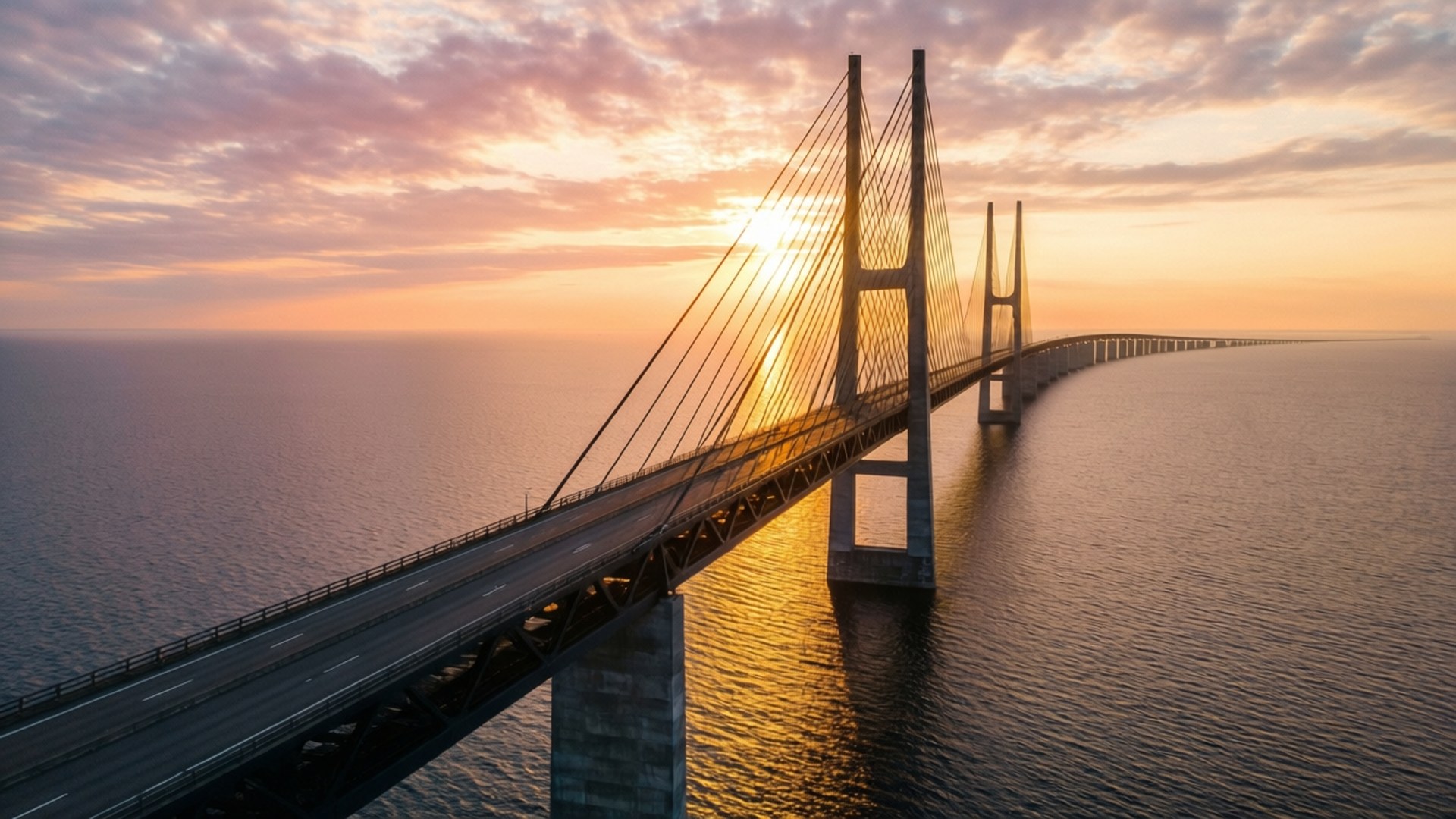 Sunrise Over Oresund by Wallpapers.art Studio