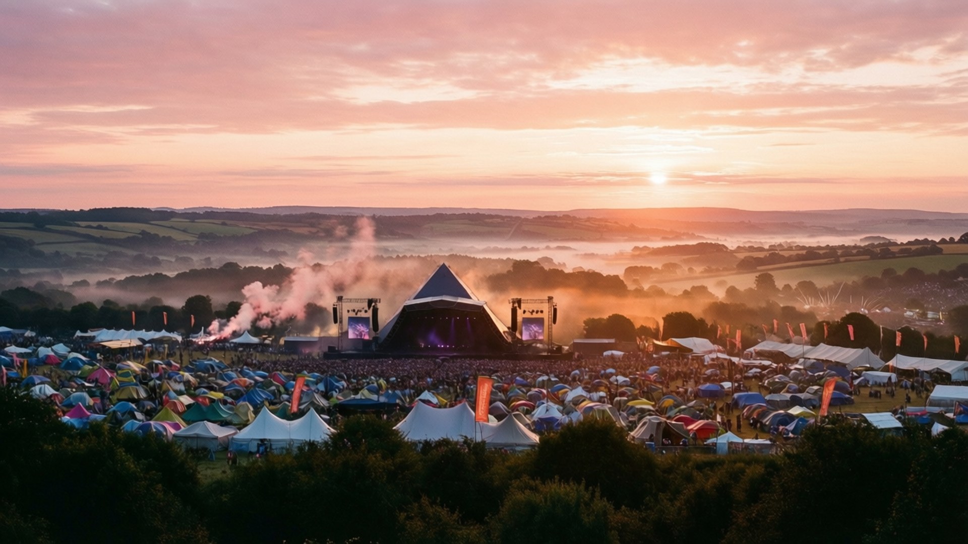 Sunrise Over the Festival Valley by Wallpapers.art Studio