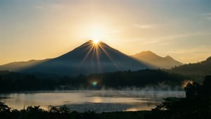 Sunrise Silhouette of Ake Loba