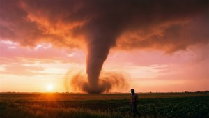 Sunrise Tornado Silhouette