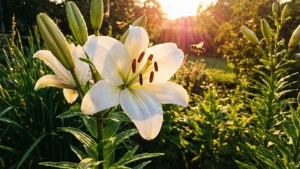 Sunrise White Lily Garden