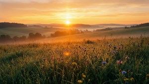 Sunrise Wildflower Field