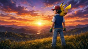 Sunset Adventure with Pikachu