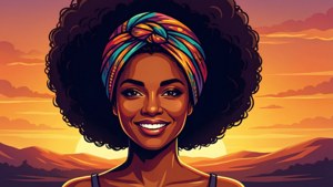 Sunset Afro Woman