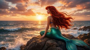 Sunset Ariel on Rock