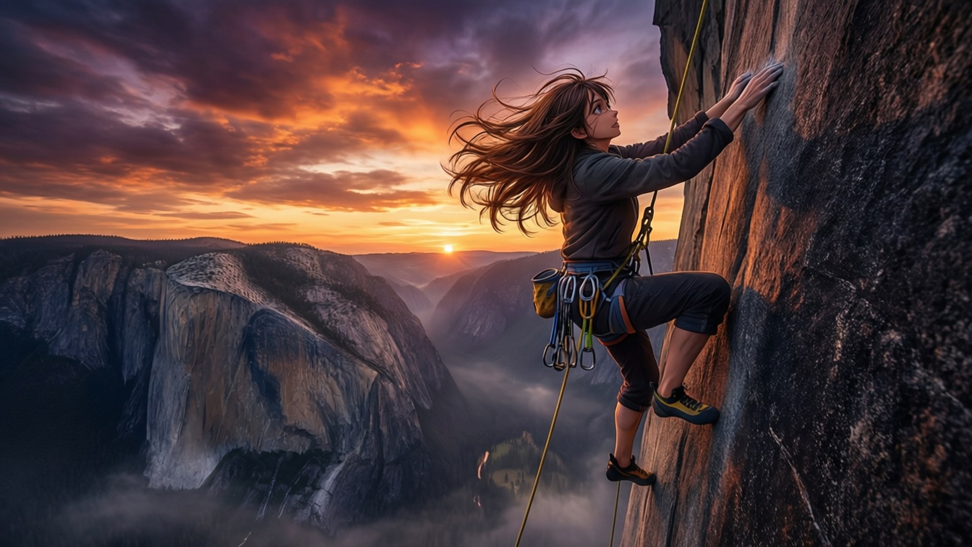 Sunset Ascent by Wallpapers.art Studio
