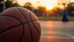 Sunset Basketball Close-up