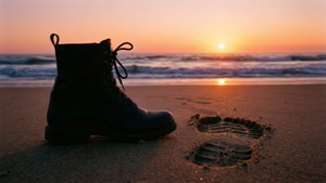 Sunset Beach Boot Print