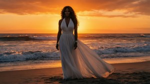Sunset Beach Silhouette