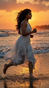 Sunset Beach Silhouette