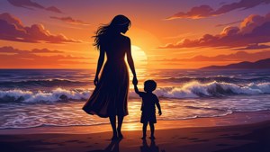 Sunset Beach Silhouette