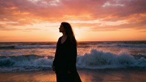 Sunset Beach Silhouette
