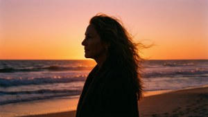 Sunset Beach Silhouette