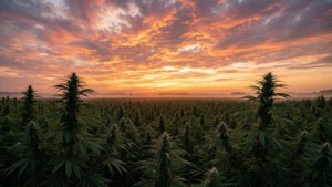 Sunset Cannabis Field