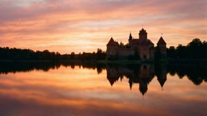 Sunset Castle Reflection