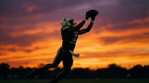 Sunset Catch Silhouette