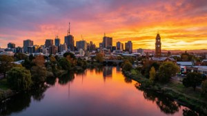 Sunset City Skyline