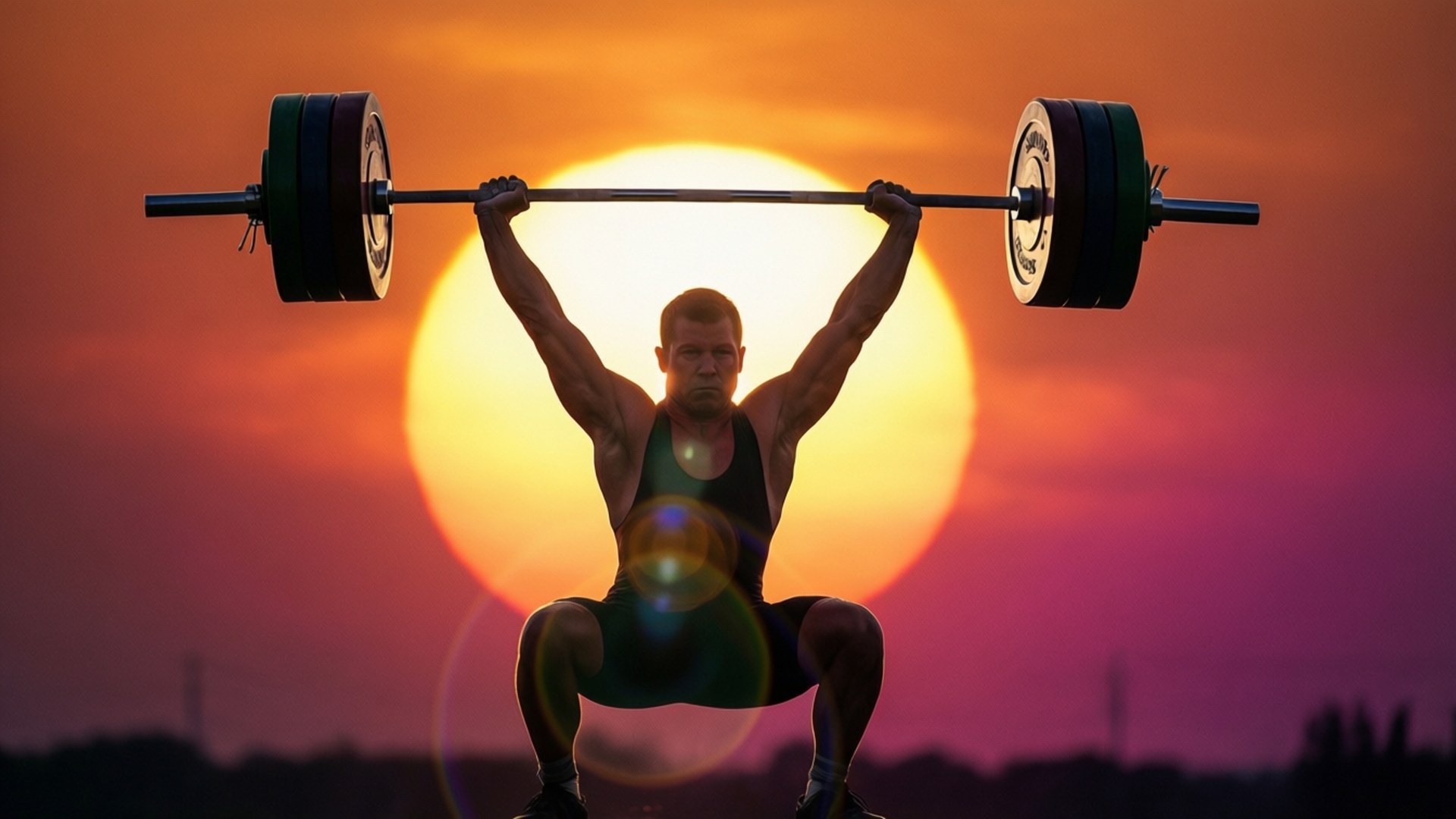 Sunset Clean and Jerk by Wallpapers.art Studio