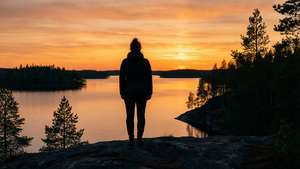 Sunset Cliff Lake View