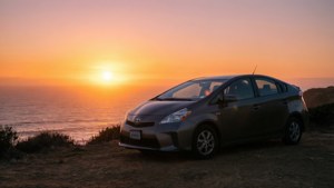 Sunset Cliff Prius