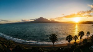 Sunset Coastline Panorama