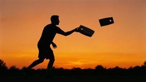 Sunset Cornhole Silhouette