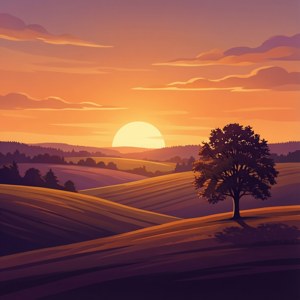 Sunset Countryside Minimal