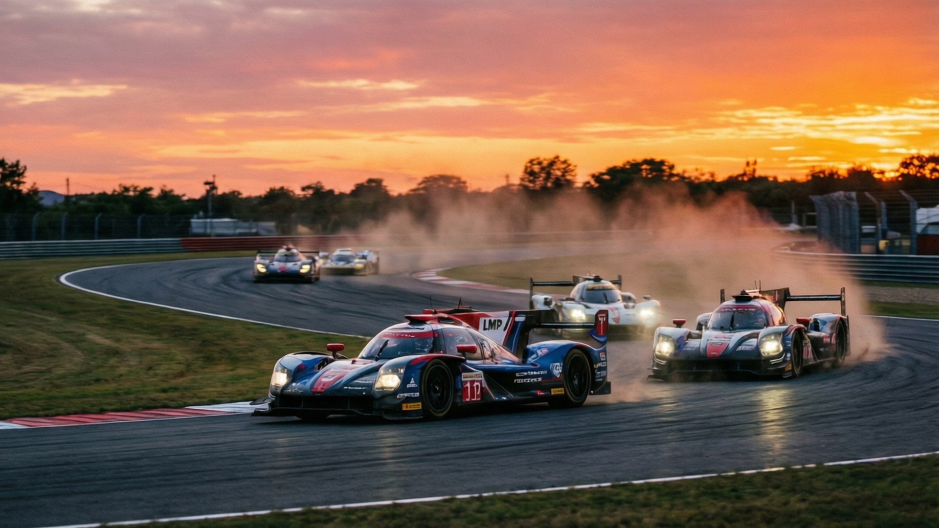 Sunset Curves Battle by Wallpapers.art Studio