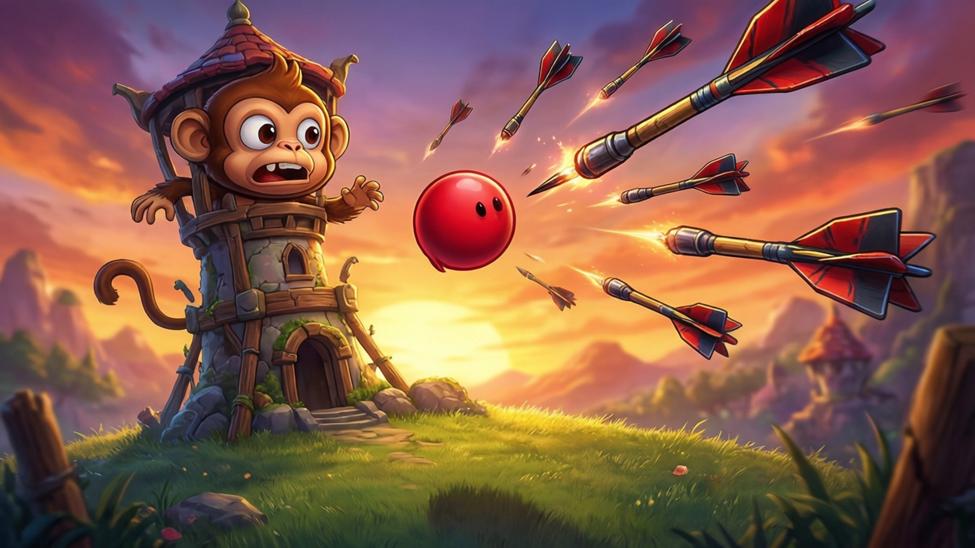 Sunset Dart Strike by Wallpapers.art Studio
