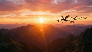 Sunset Dragon Flight