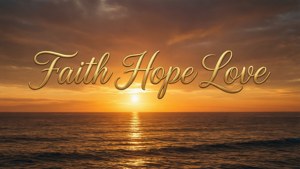 Sunset Faith Hope Love