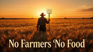 Sunset Farmer Silhouette