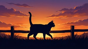 Sunset Feline Walk